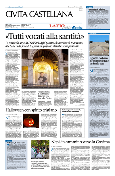 Avvenire - pagina diocesana del 30/10/2022